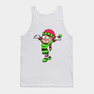 Christmas Elf Girl Tank Top